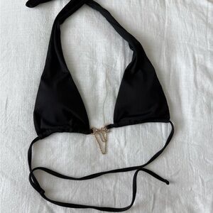 Black Halter Bikini Top